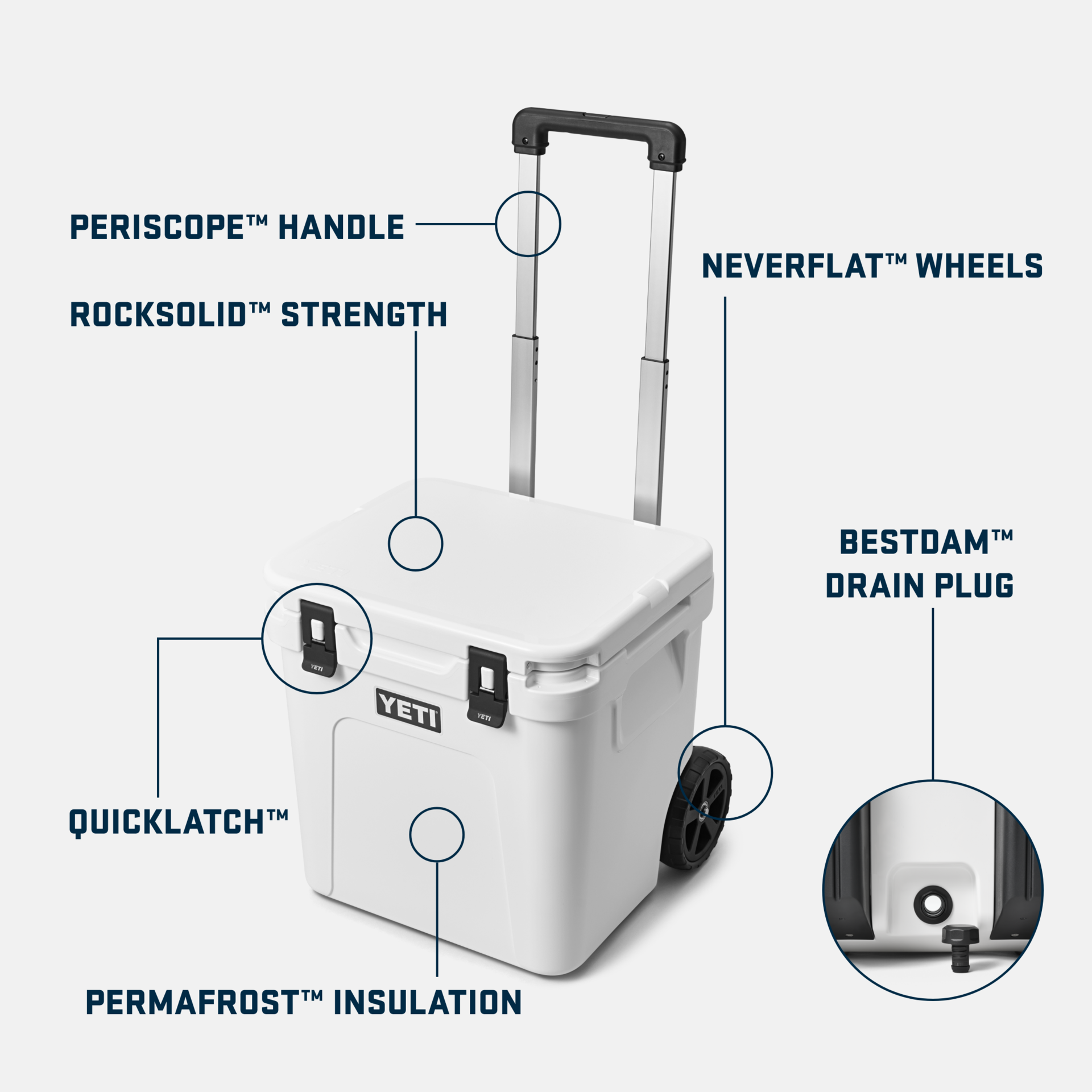 YETI Roadie® 48 Wheeled Cool Box White